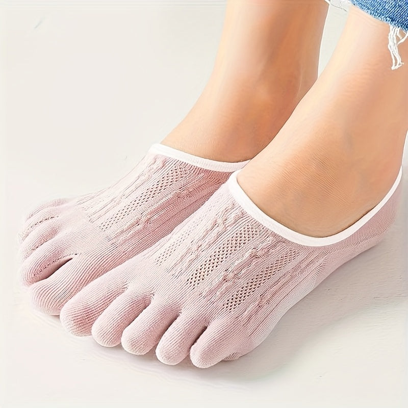 10 pairs of five finger mesh boat socks