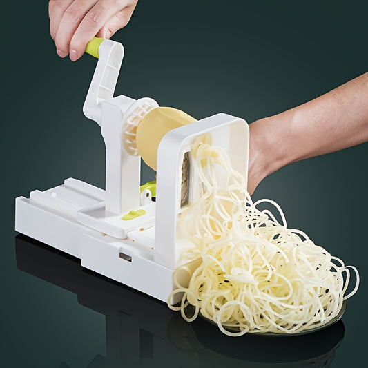 1pc Heavy-Duty Manual Spiral Slicer with Non-Slip Base
