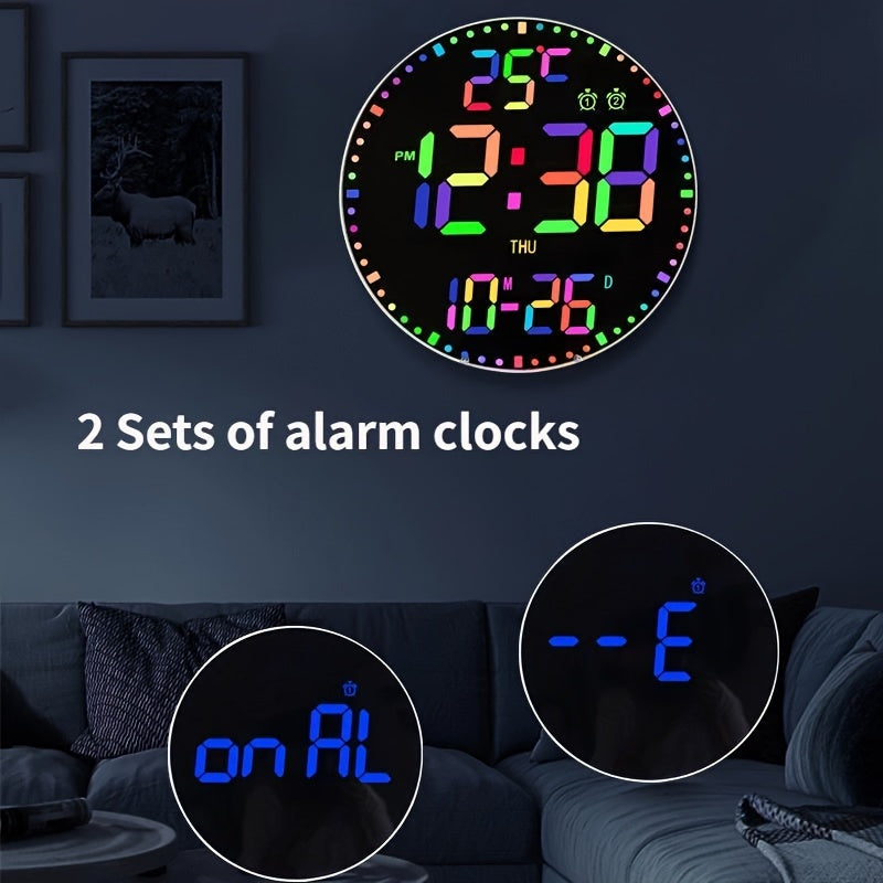 1PC Colorful Electronic Clock