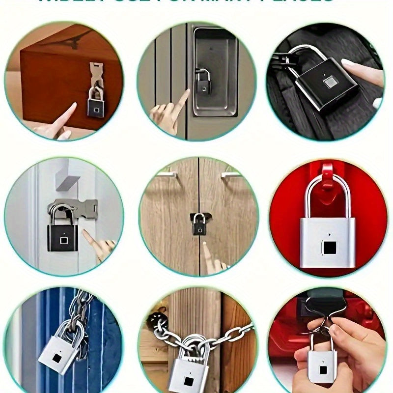 The brand-new upgraded USB Micro-B fingerprint padlock