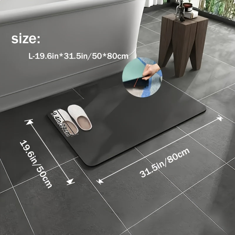 Quick-Drying, Non-Slip Super Absorbent Diatom Mud Bathroom Mat