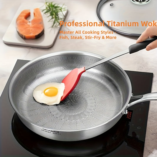 1pc Stainless Steel Non-Stick Frying Pan
