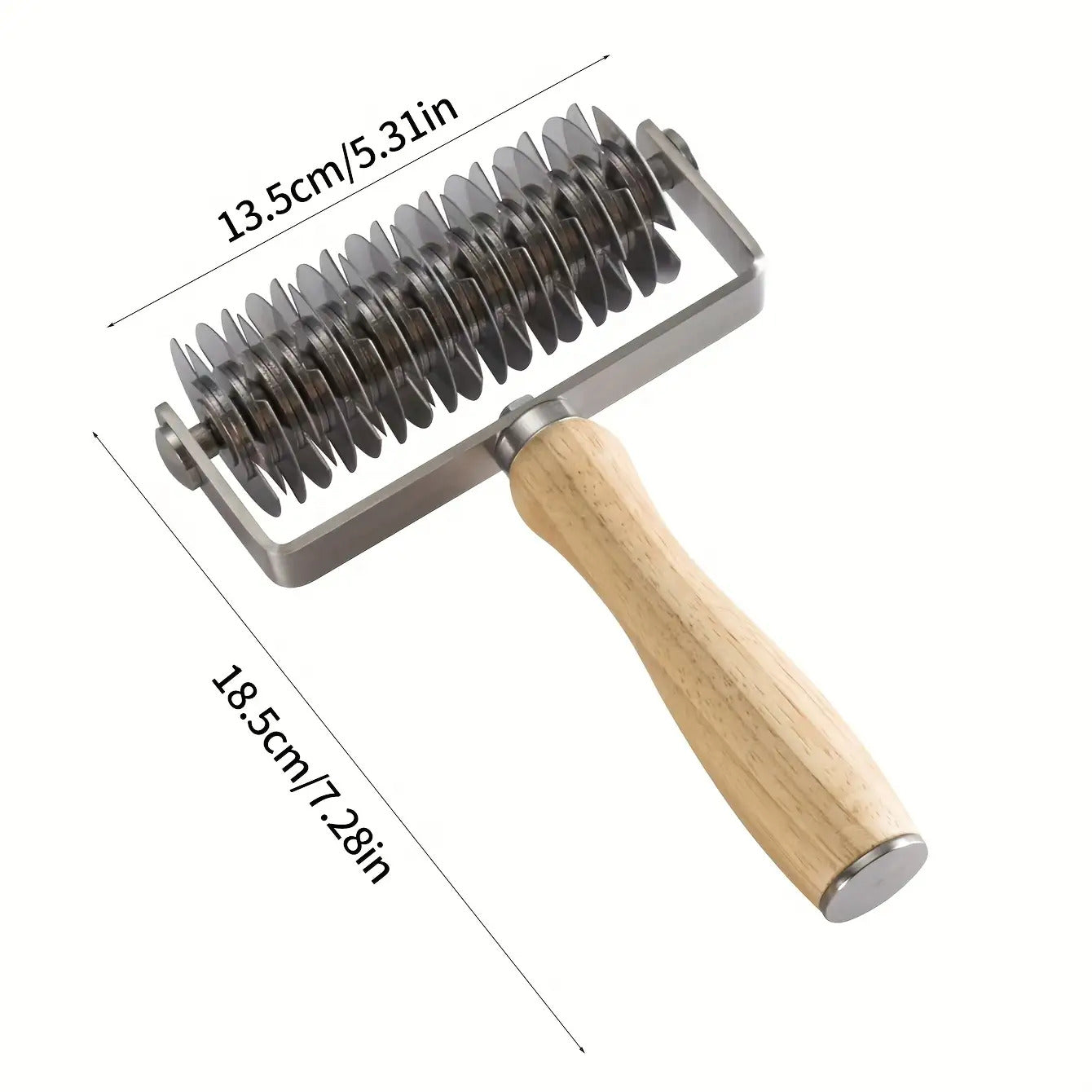 Stainless steel leather mesh roller knife