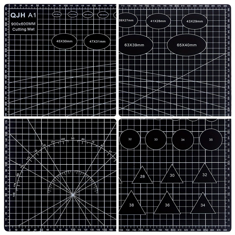 1pc A1 Size Double-Sided PVC Cutting Mat