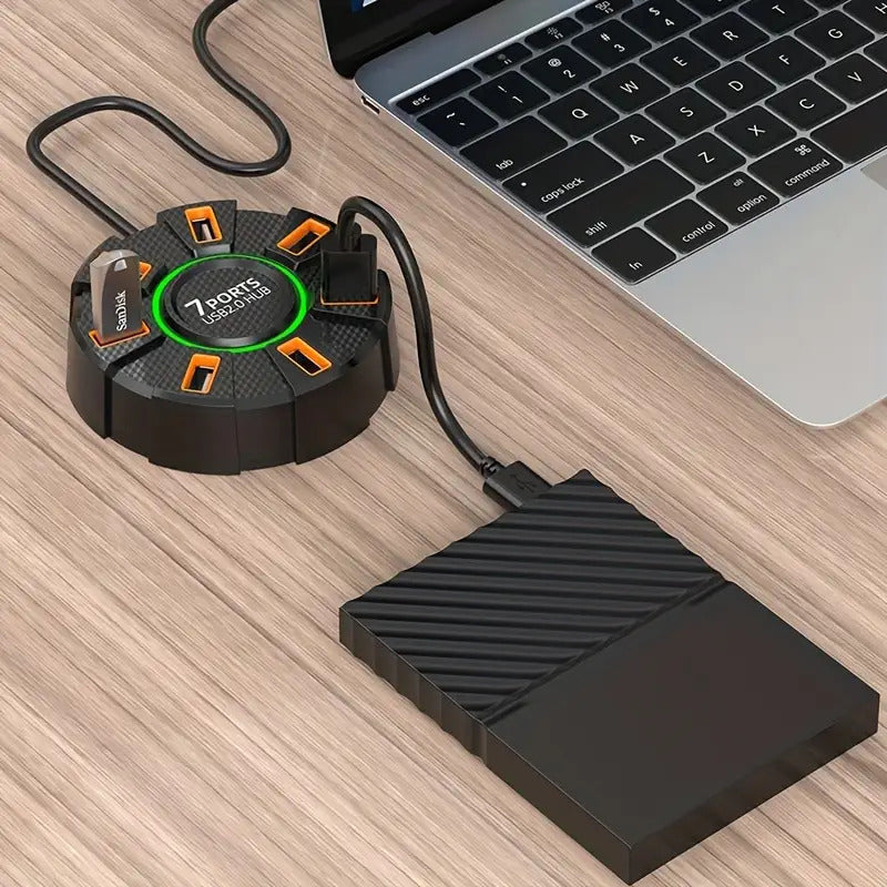 1pc High-Speed 7/10-Port USB 2.0 Hub
