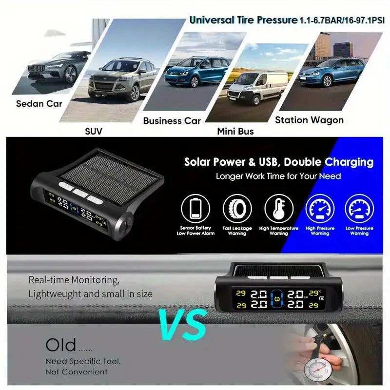 Accurate 4-Sensor Wireless Tire Pressure Monitoring System