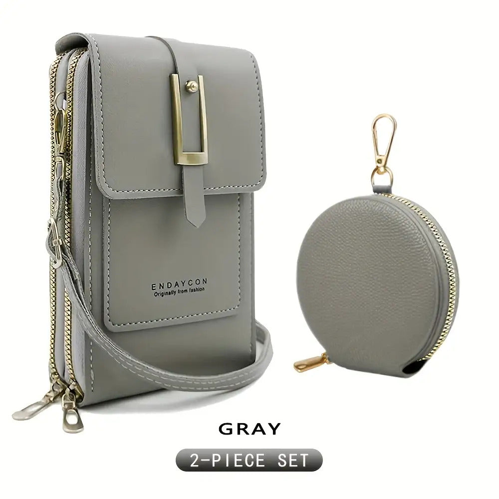 Women'S Multifunctional Crossbody Bag with Detachable Phone Pocket