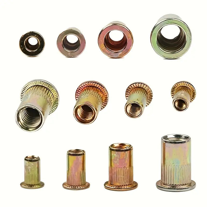 320pcs Colored Zinc Plated Rivet Nuts M3-M12 Set