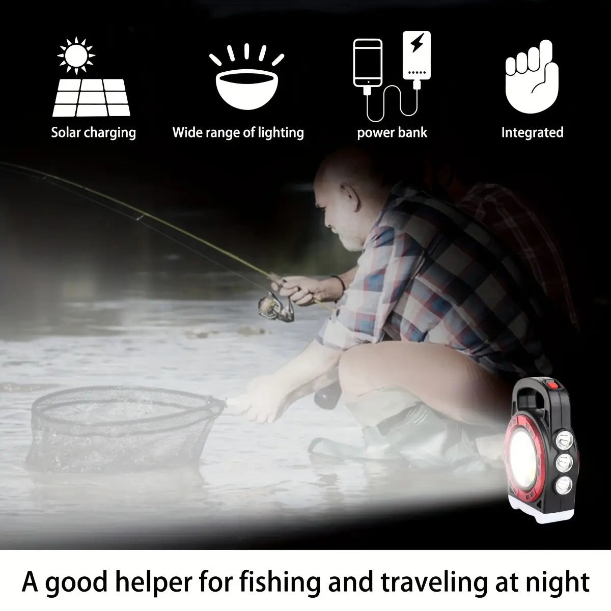2pcs Multi functional Outdoor Lights solar handheld light