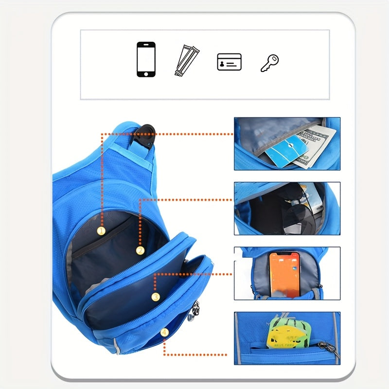1pc Contrast-color Nylon Sports Leg Bag
