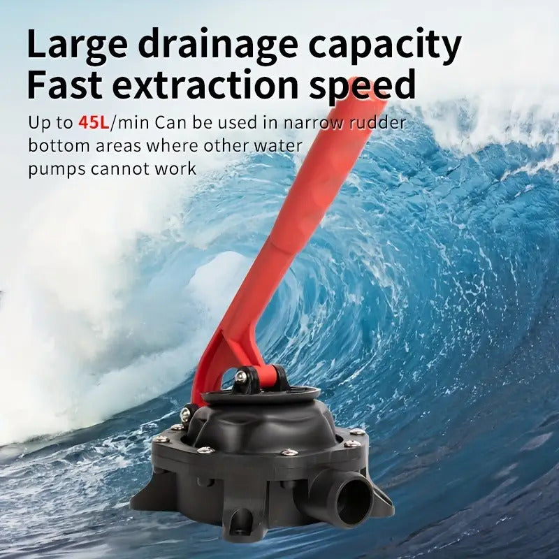 1pc Black & Red Diaphragm Type Manual Pump