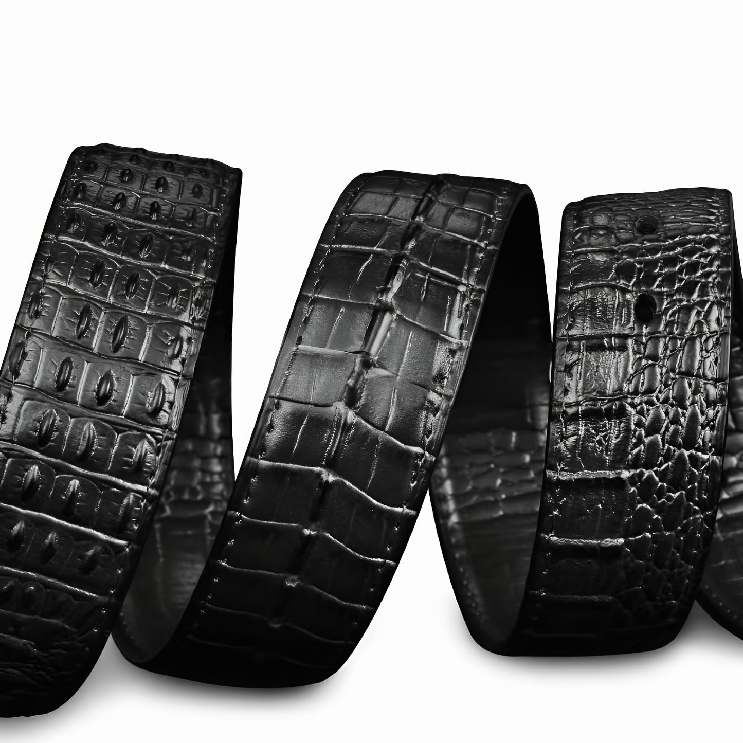 1-Pack Men'S Crocodile Pattern Design Belt