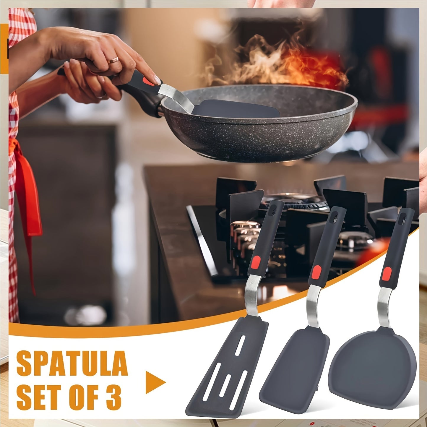 Silicone spatula kitchenware 5-piece set