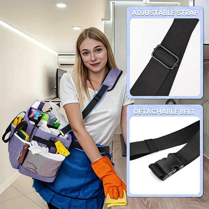 Purple Outdoor Wearable Cleaning Caddy Bag