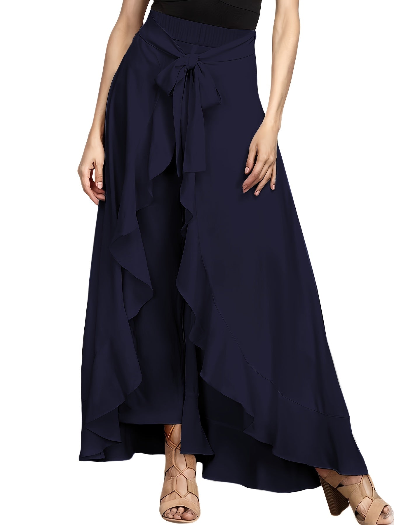 New autumn high waist chiffon pants
