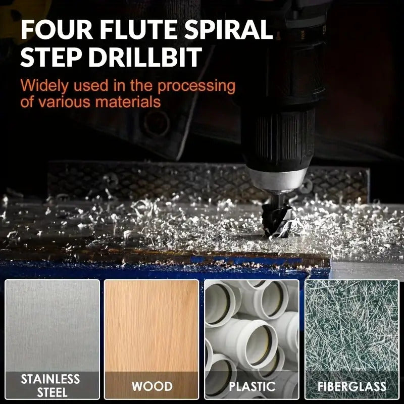 1pc Heavy-Duty Cobalt Step Drill Bit