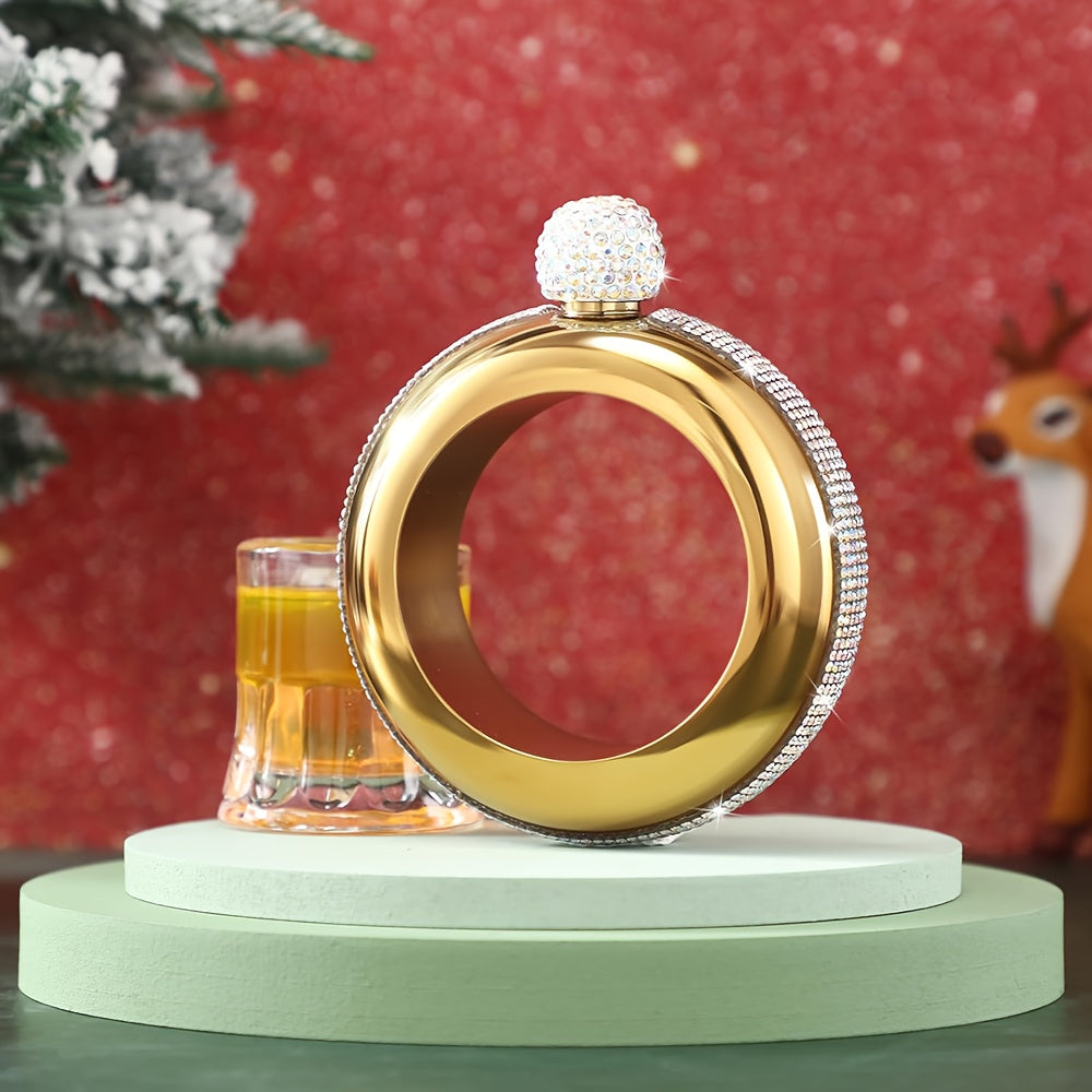 1pc Fashionable Stainless Steel Bangle Flask For Ladies