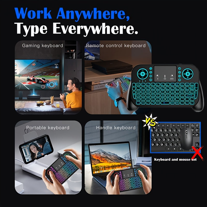 2.4GHz BT Dual-Mode Mini Keyboard with Touchpad