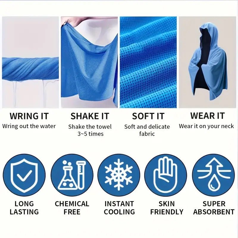 2pcs Quick-Drying Cooling Towel