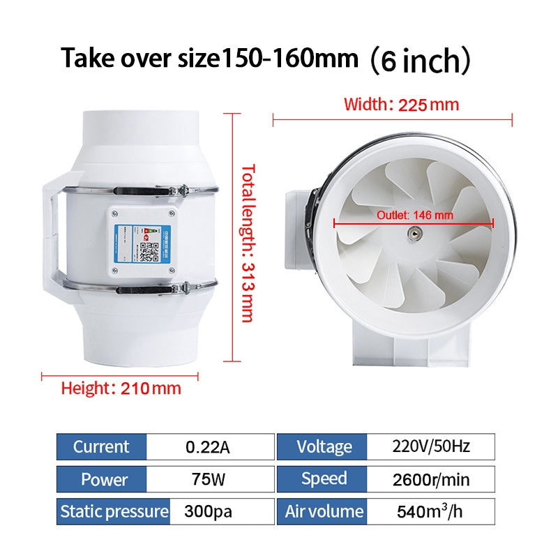 Exhaust Fan, Silent Duct Fan