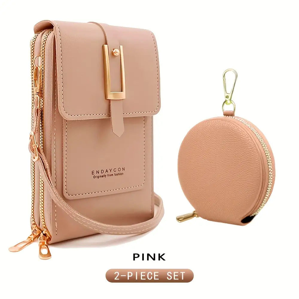 Women'S Multifunctional Crossbody Bag with Detachable Phone Pocket