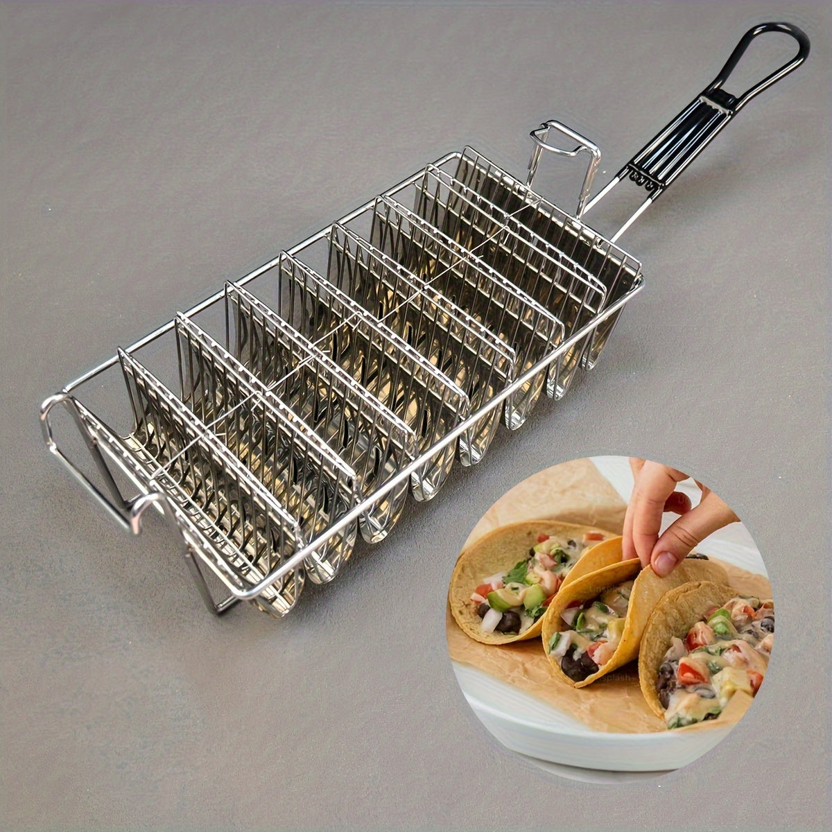 1 Set Of 8 Grids Mexican Tucker Frying Basket