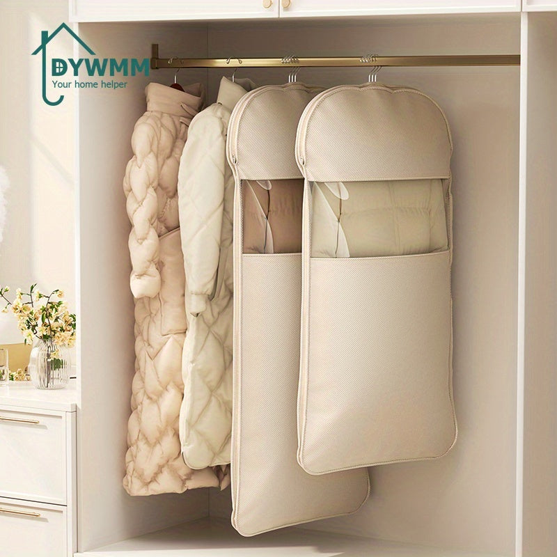 Space Saving Hanging Garment Bag with Self