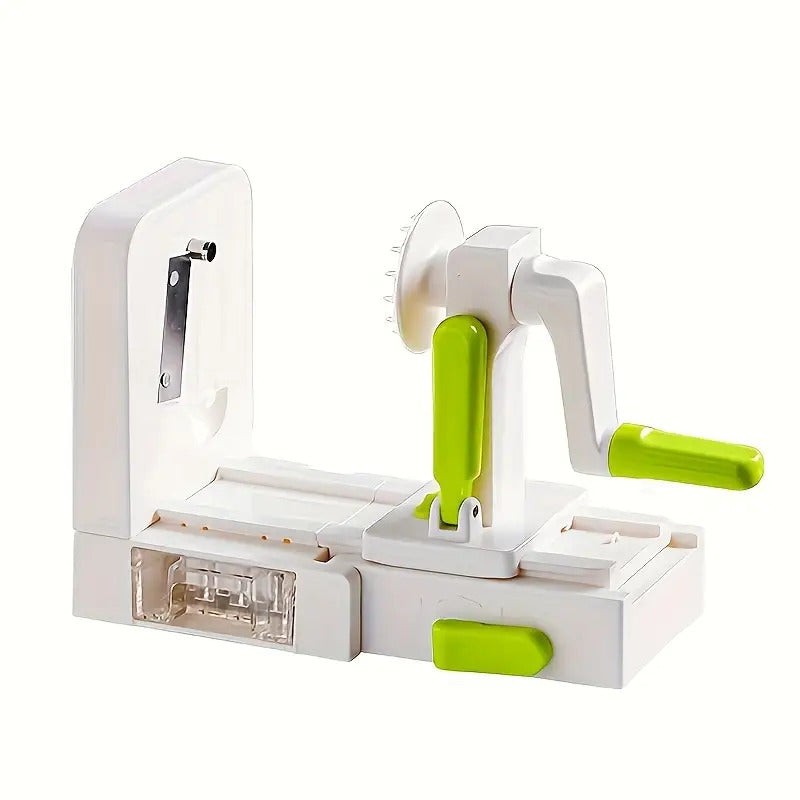1pc Heavy-Duty Manual Spiral Slicer with Non-Slip Base