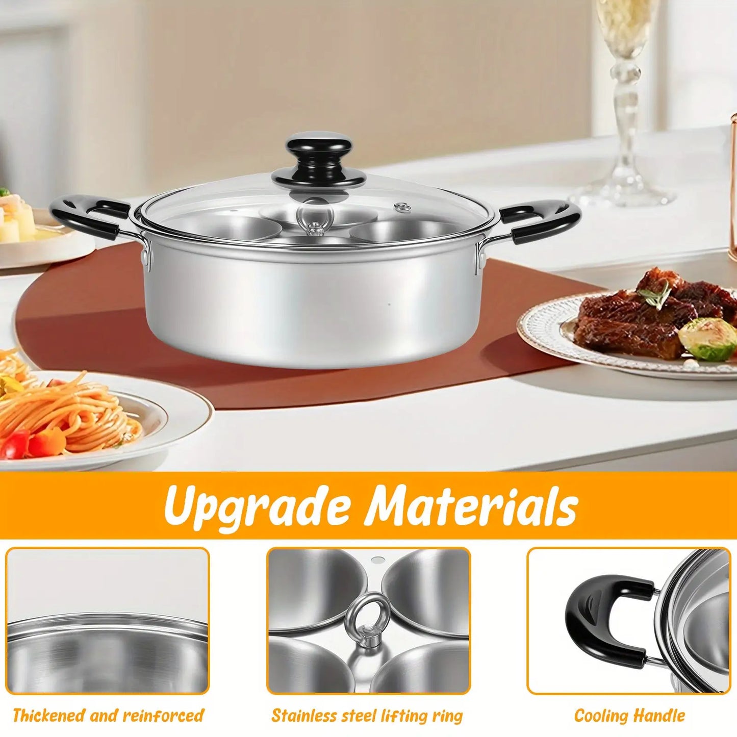 Stainless steel egg steamer multi-purpose egg steamer
