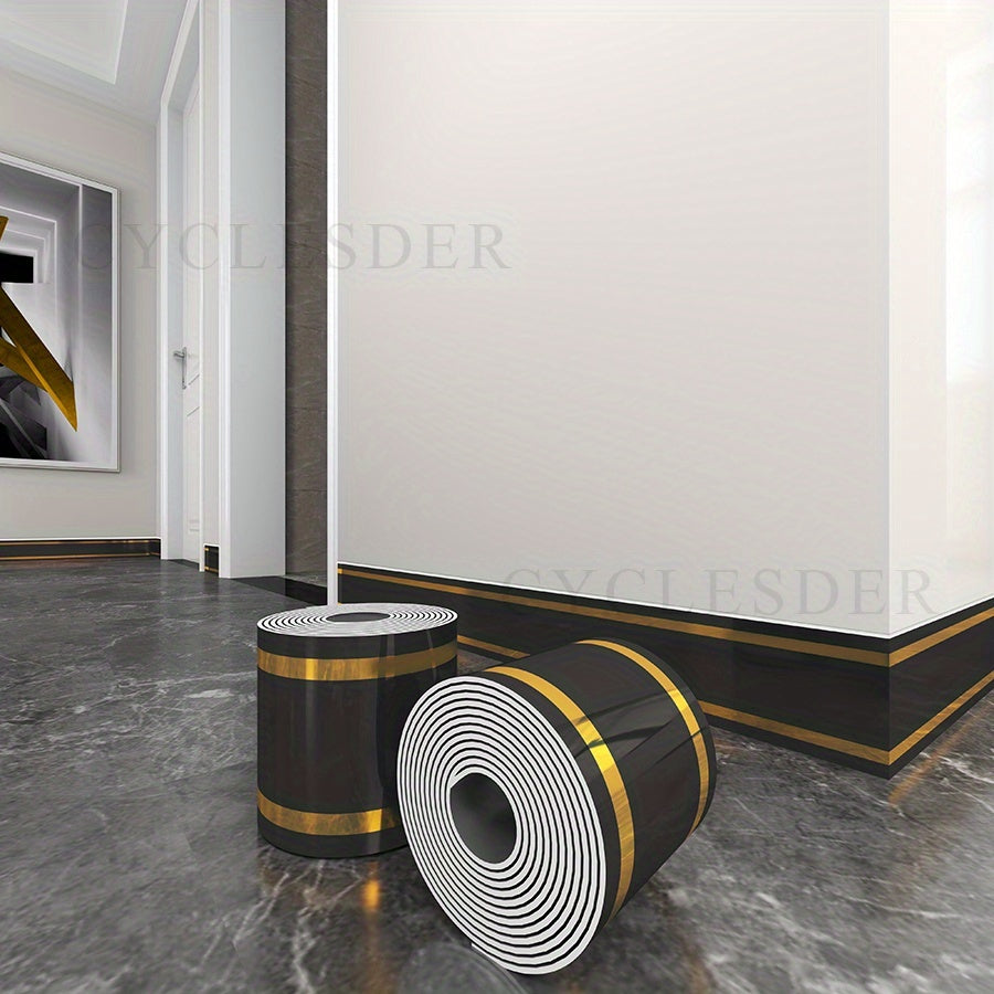 2 Rolls 197 inches x 3.94 inches European Style Marble Tile Panel Wallpaper