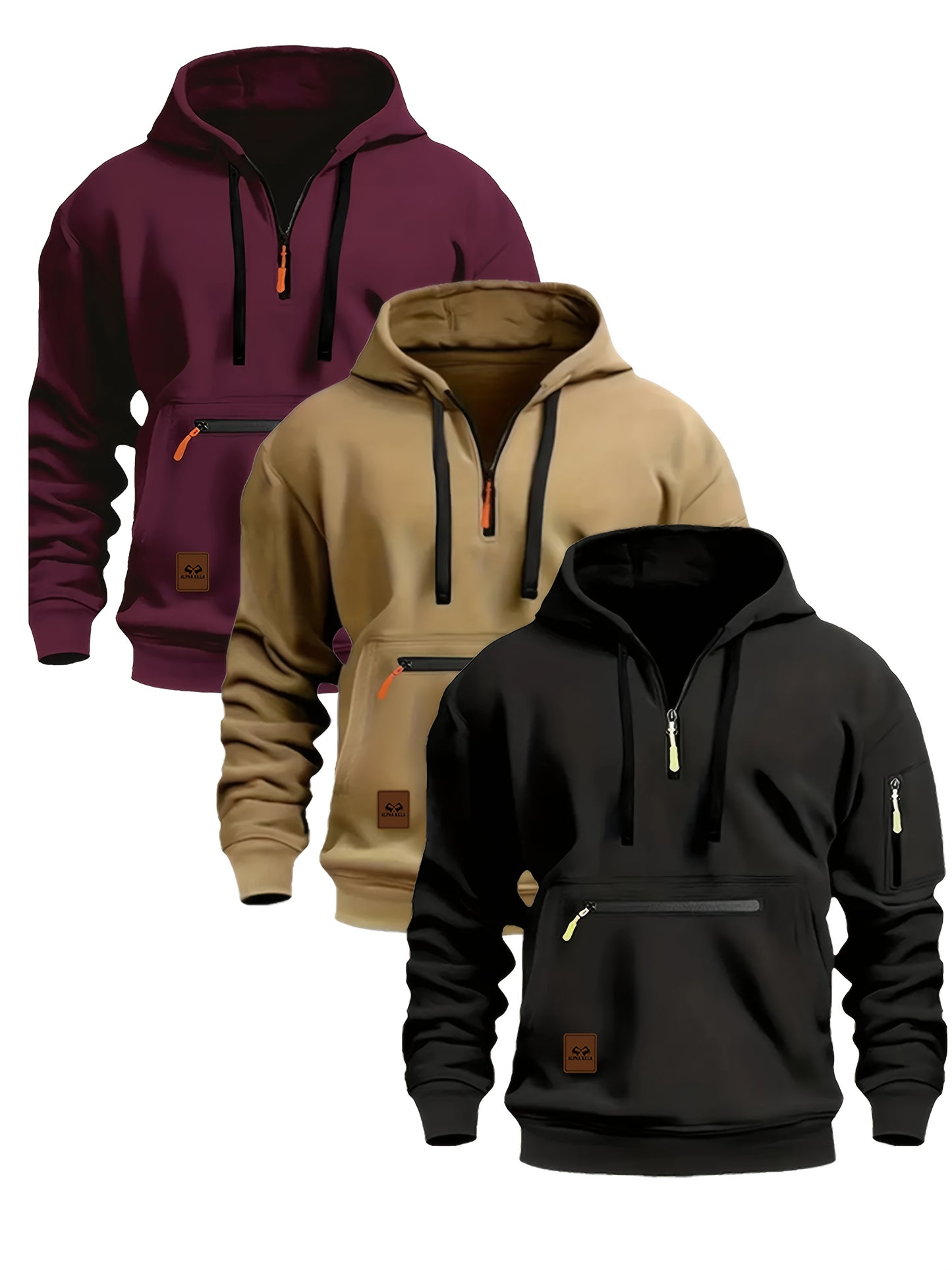 Windproof Royal Blue Fleece Hoodie