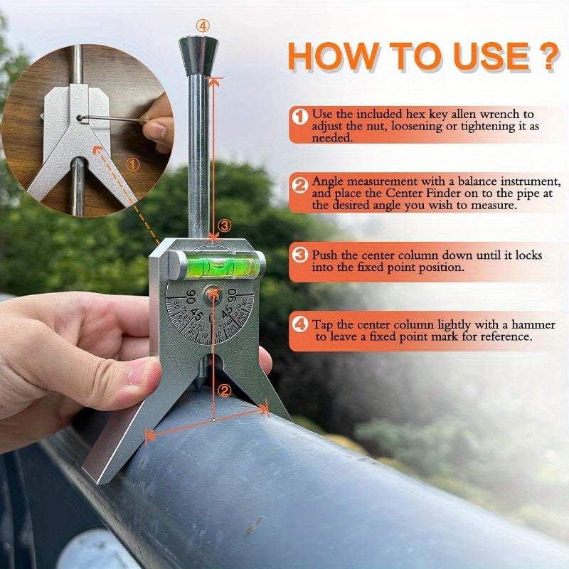 Professional-Grade Upgraded Pipe Center Finder Tool
