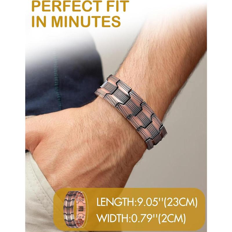 Copper Bracelet for Men, 3X Ultra Strength Magnetic Bracelets