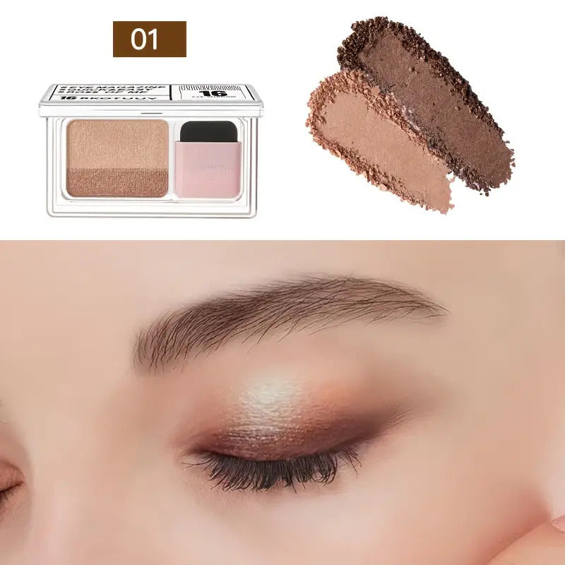 Shimmery Dual-Tone Eyeshadow Palette