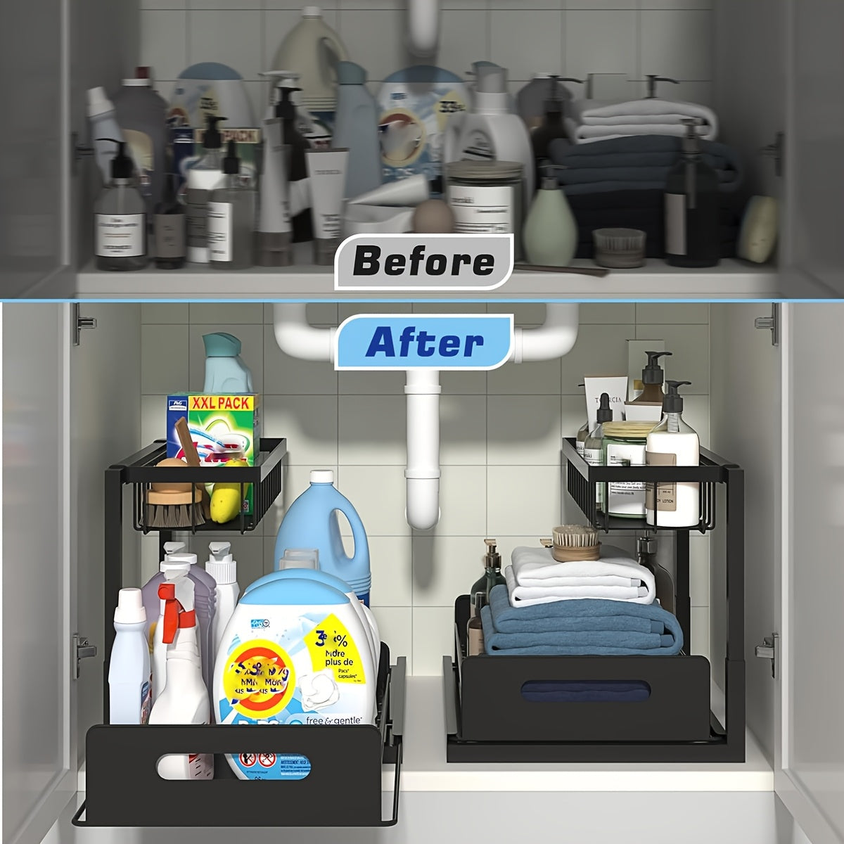 2 Tier Under Sink Organizers And Storage