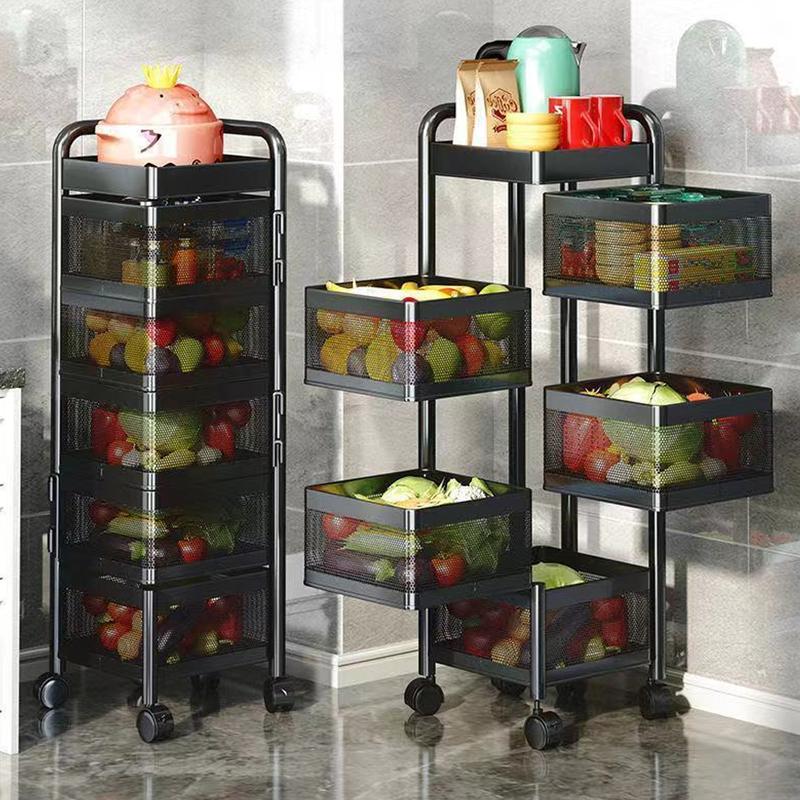 5-Tier Kitchen Storage Rack with Wheels