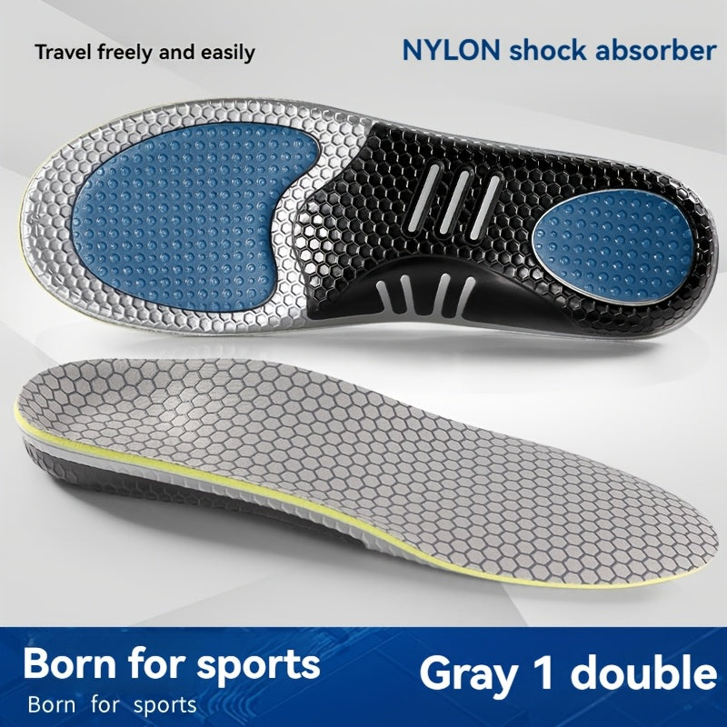 Silicone Sports Insoles - Shock Absorption、Comfortable Cushioning,With arch support