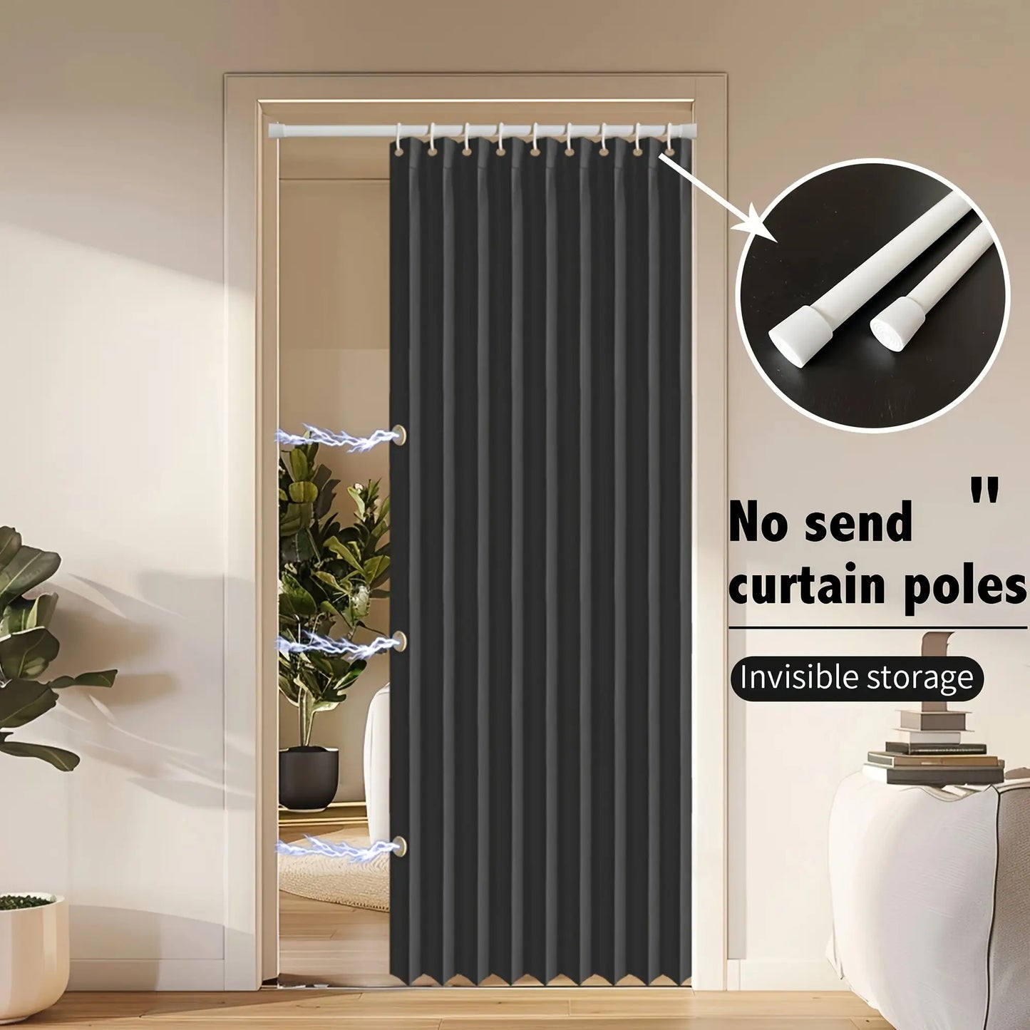 High-Temperature Resistant Polyester Foldable Bathroom Partition Curtain