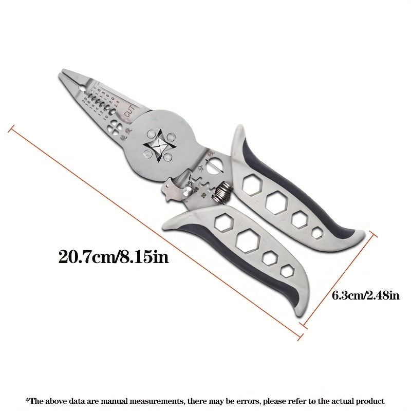 Professional Electrician's Heavy-Duty Crimping & Stripping Pliers