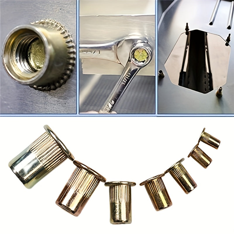 320pcs Colored Zinc Plated Rivet Nuts M3-M12 Set