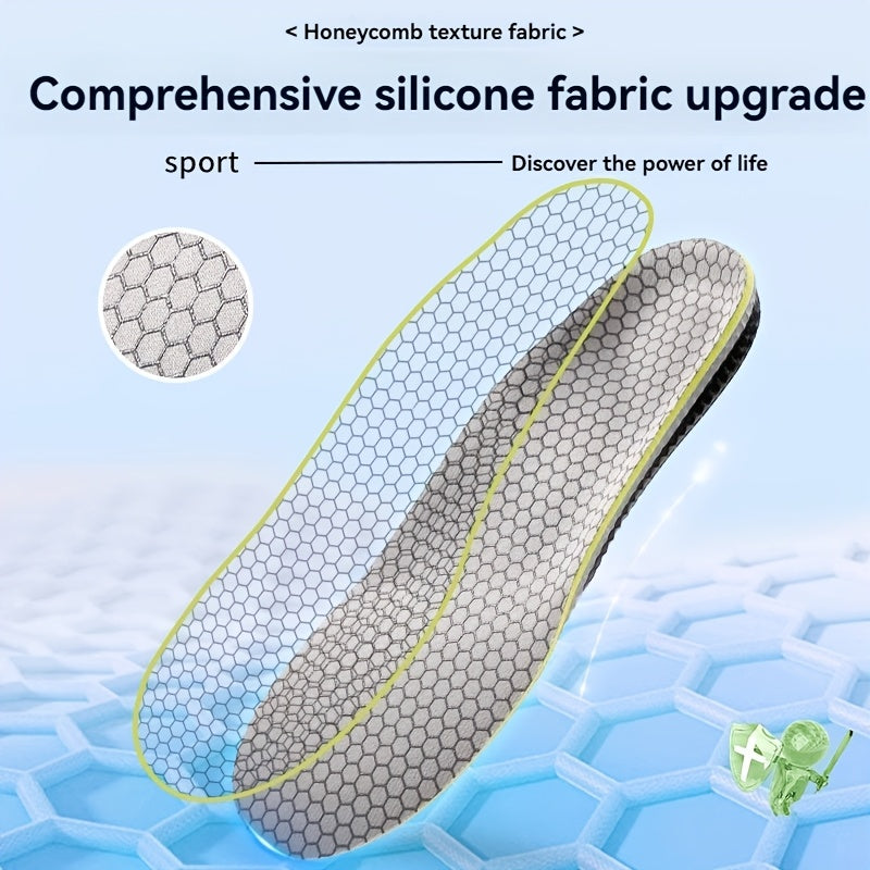 Silicone Sports Insoles - Shock Absorption、Comfortable Cushioning,With arch support