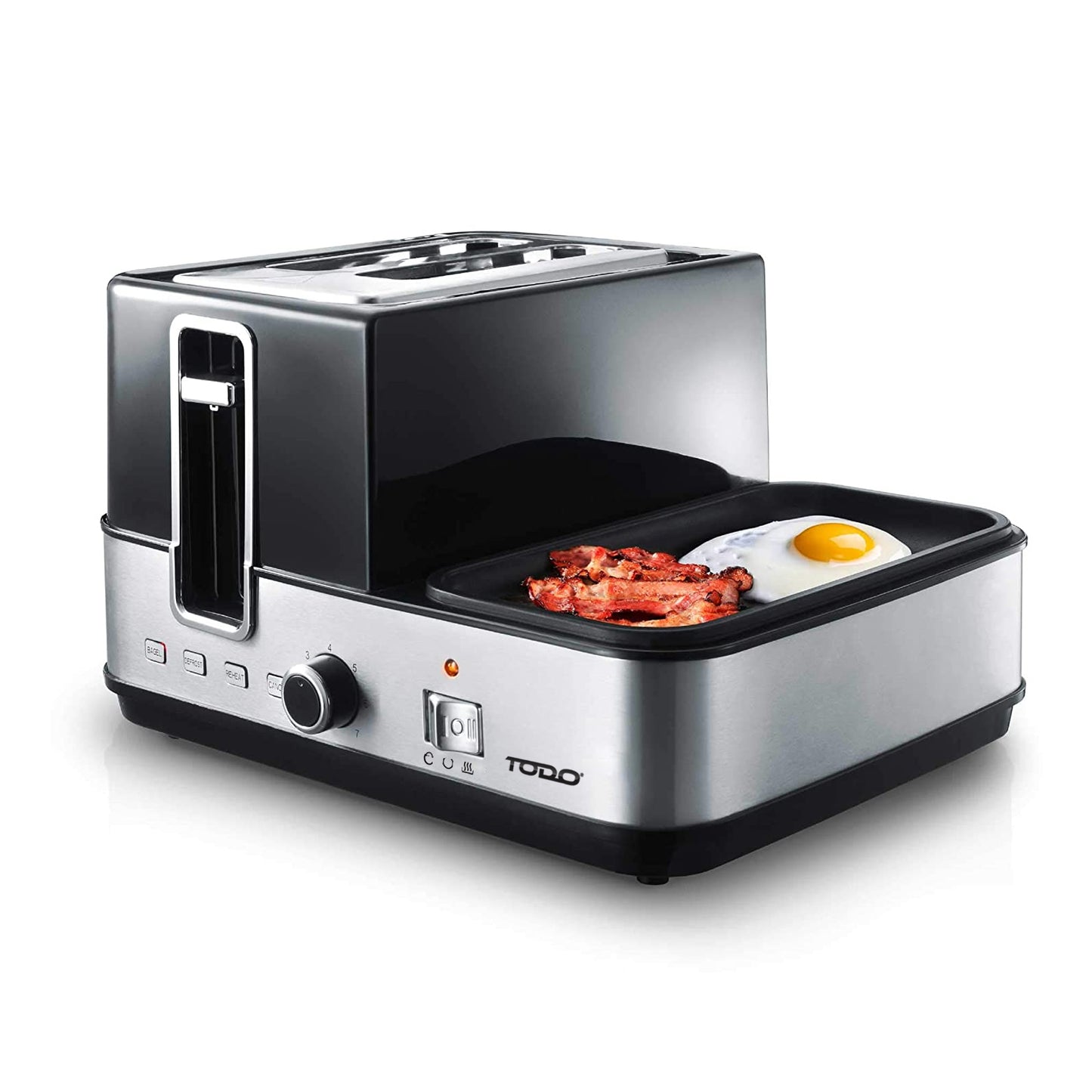 1400W Breakfast Master Toaster Egg Cooker Poacher Fryer Grill All In One