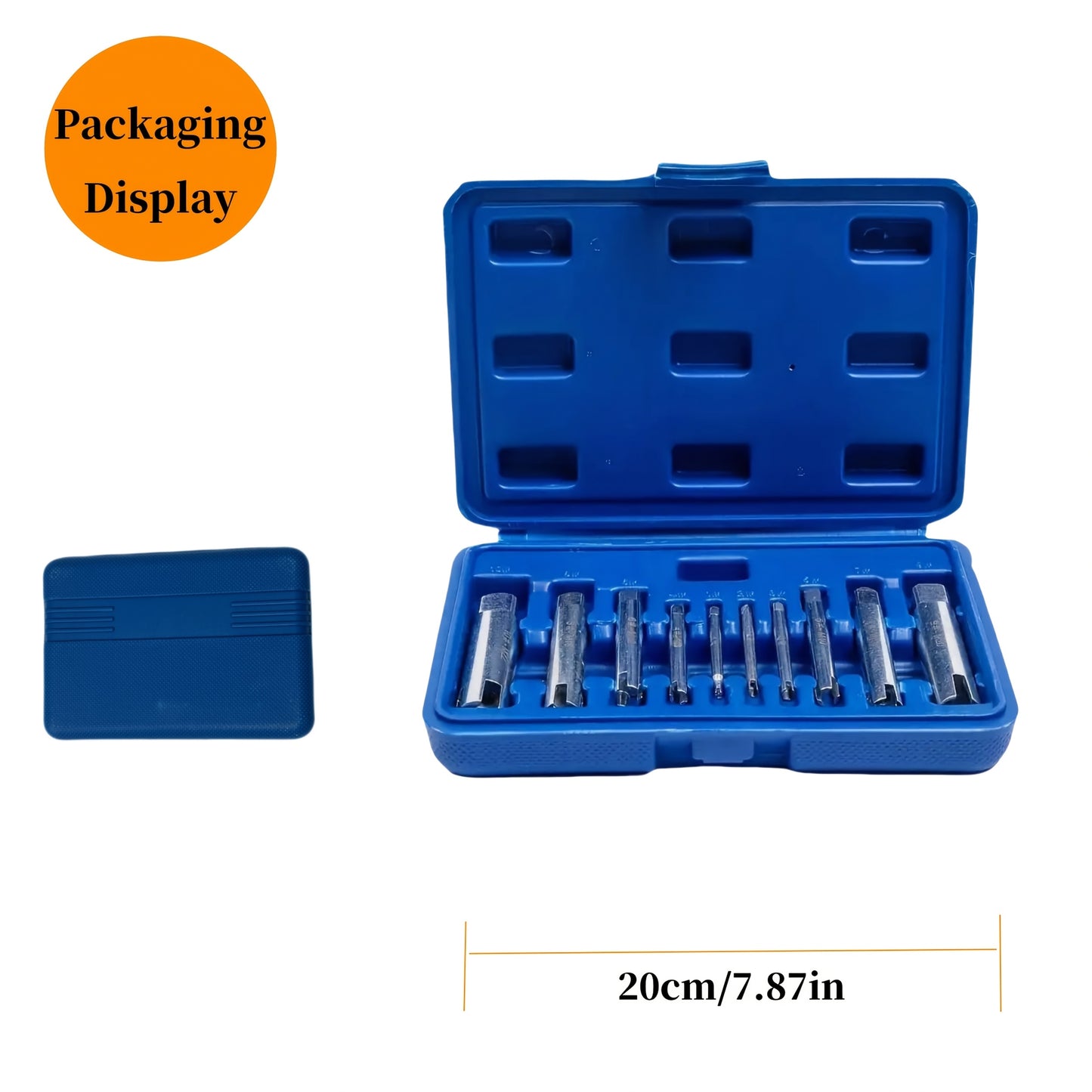 10pcs High-Speed Steel Tap Extractor and Thread Removal Tool Set
