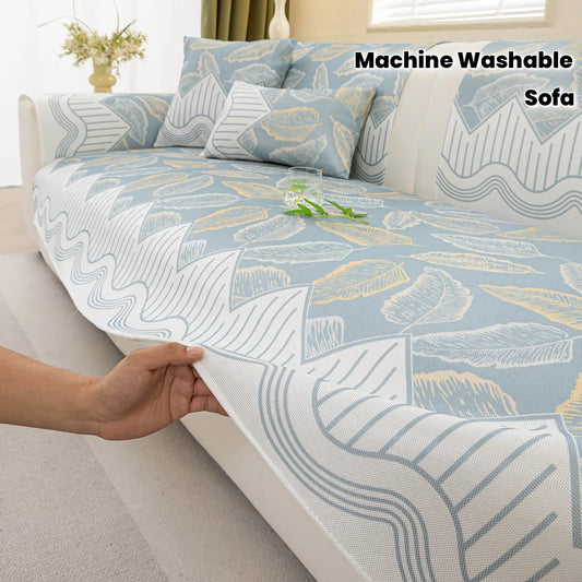 Machine Washable Pet Scratch-Resistant Summer Ice silk Sofa Mat