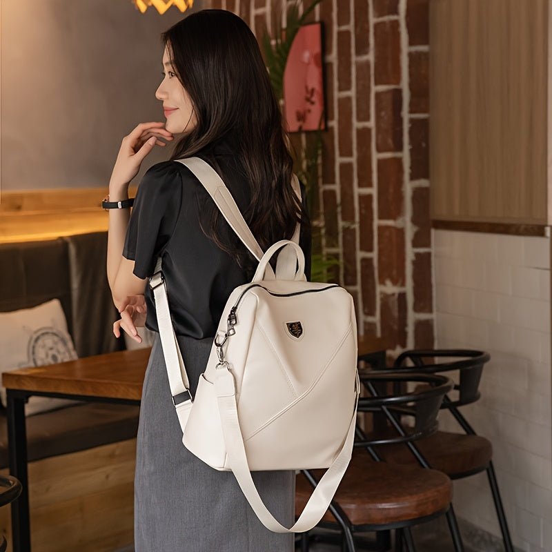 Solid Color Women'S Versatile Backpack