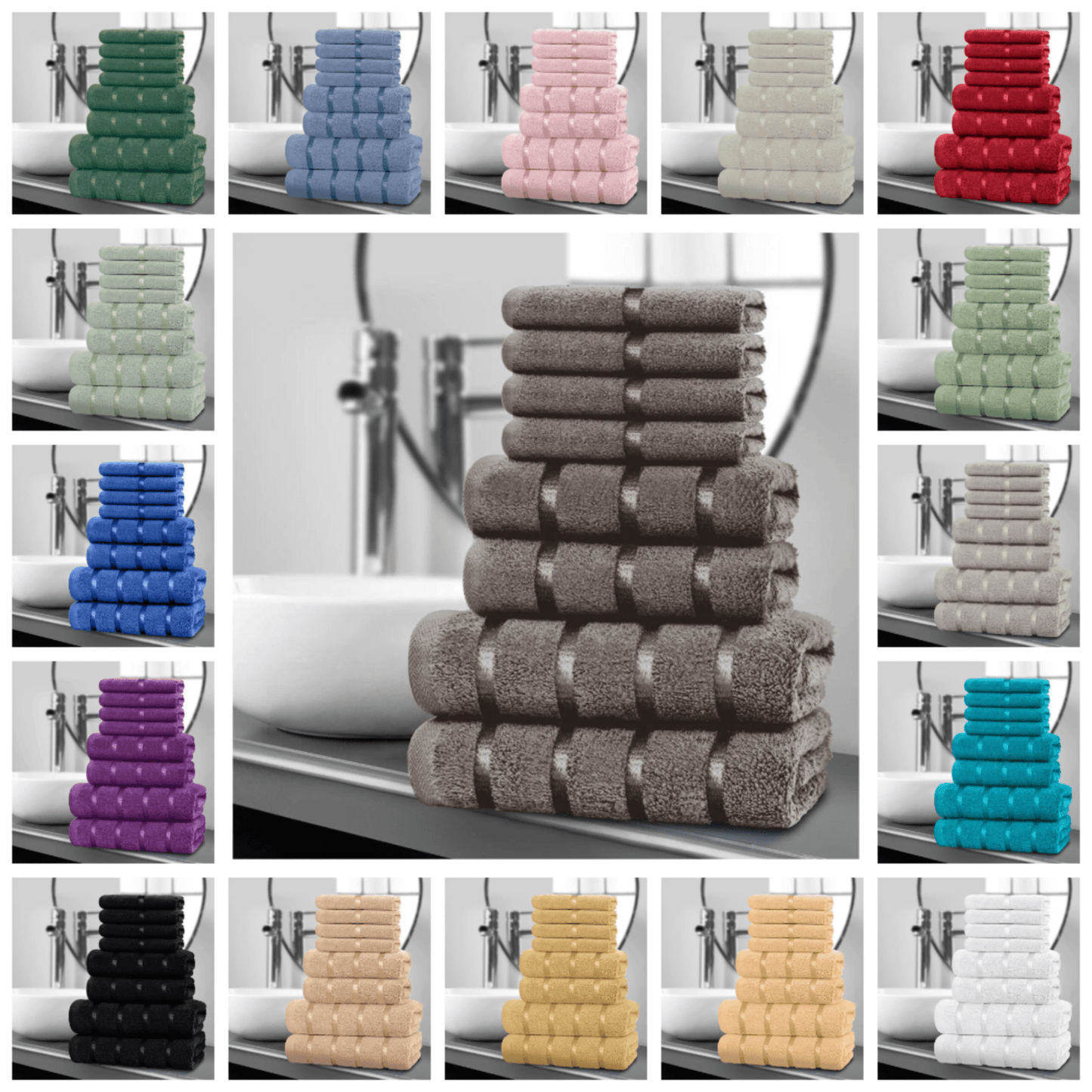 8pcs Egyptian Cotton Towel Set