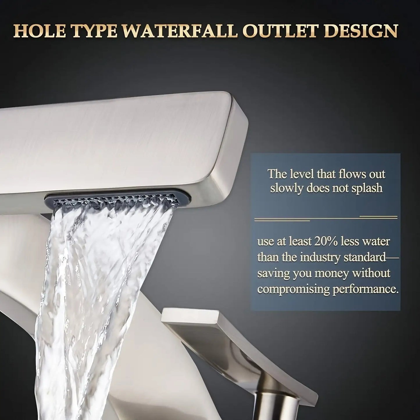 Bathroom Sink Waterfall Faucet