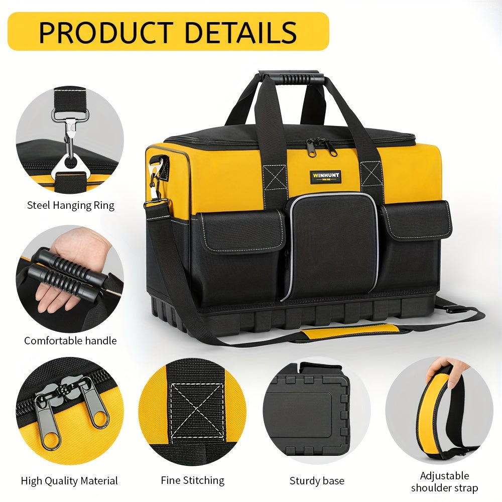 Heavy-Duty Tool Kit, 16-Pocket Portable Toolbox Organizer Storage