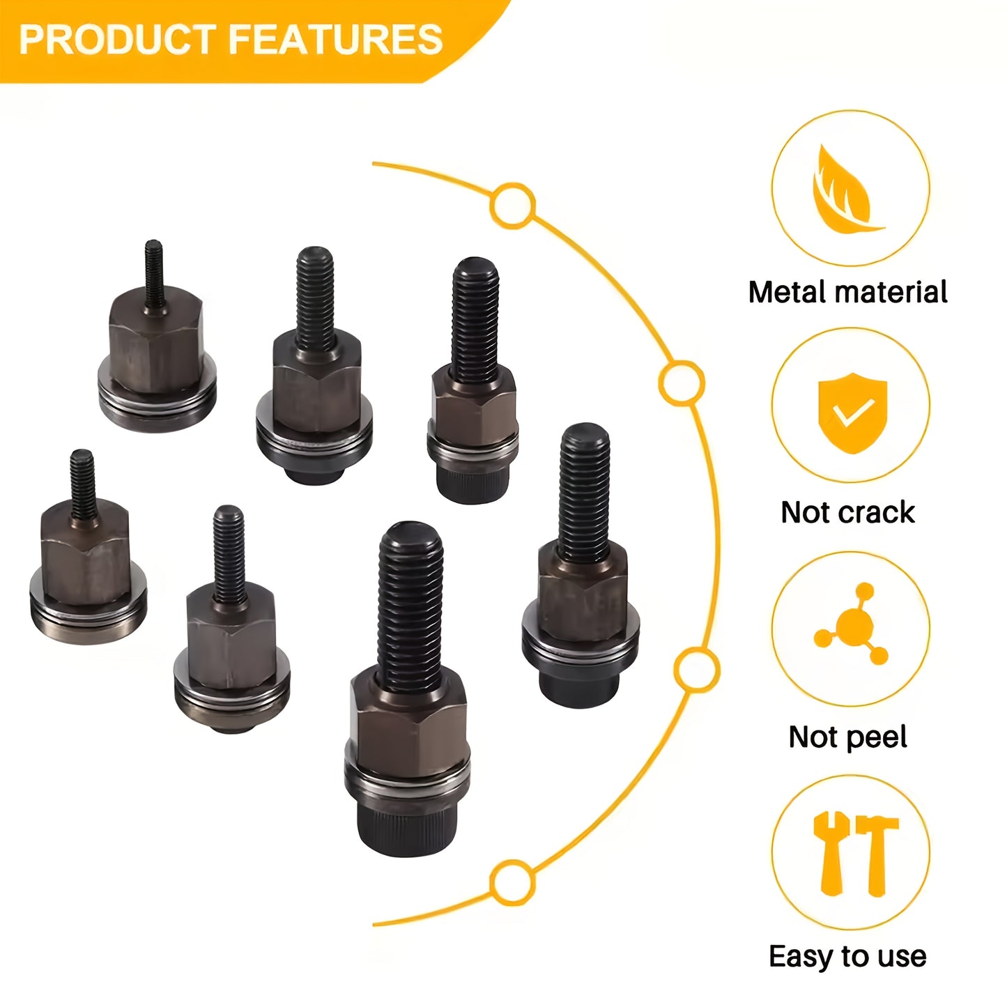 7pcs Manual Rivet Gun Full Size Set