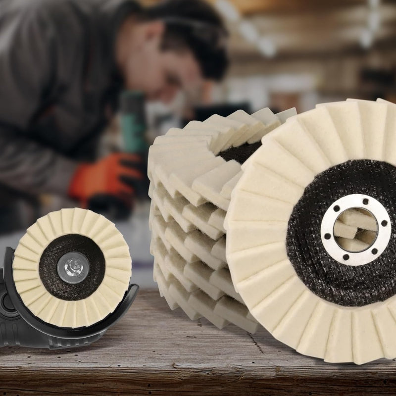 10pcs  Premium 115mm Felt Polishing Pads